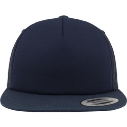 Flexfit Foam Trucker Καπέλο Jockey με Δίχτυ Snapback Υφασμάτινο Navy Μπλε