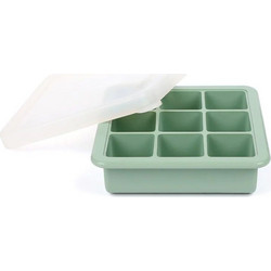 Haakaa - Silicone Freezer Tray with Lid - Pea Green - 9 Compartments, 25ml each - Baby and Children