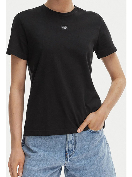 CALVIN KLEIN JEANS SS WOVEN LABEL CLASSIC FIT TEE LV047F227G-UB1 Black
