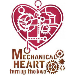 Stamperia Στένσιλ Mechanical Heart 20x15cm