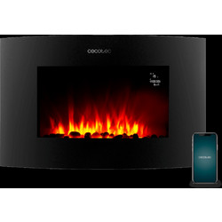 CECOTEC Ηλεκτρικό Διακοσμητικό Τζάκι ReadyWarm 3560 Curved Flames Connected 35" 2000W με Wi-Fi, Τηλεχειριστήριο και Καμπύλο Κρύσταλλο Τεμπερλένιο CEC-117776