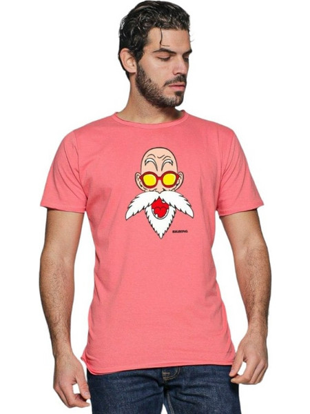 Bigbong Men's MASTER ROSHI T-Shirt - Coral