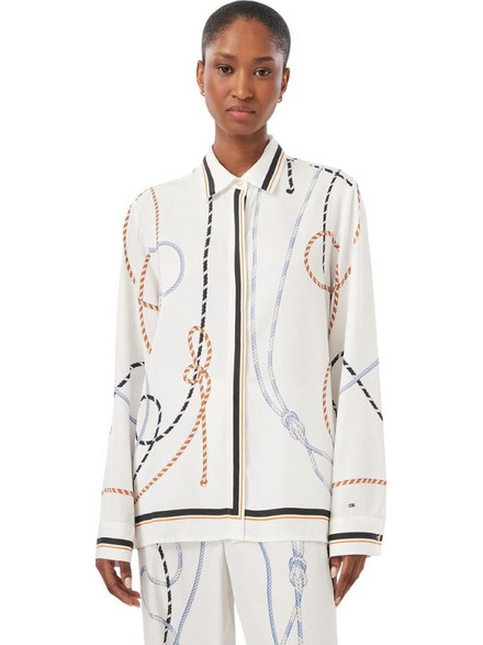 Tommy Hilfiger Πουκάμισο Με Χρυσά Κουμπιά Και Σχέδιο Σχοινιού Σε Κανονική Γραμμή - Placed Multi Color Rope - MULTICOLOR
