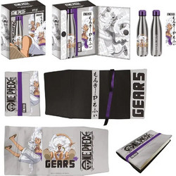 One Piece Steel Bottle, Sticker, Book Cover Gift Set Gears