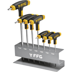 Σετ Κλειδιά Torx με Λαβή Ταφ 2 Υλικών & Βάση 7τεμ. FFG 11173