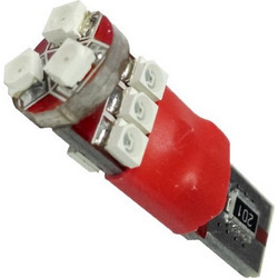 GloboStar(R) T10 W5W 11350 Λαμπτήρας LED T10 Can Bus με 9 SMD 2.52W DC 12-16V IP20 1210 300lm 360 Πορτοκαλί
