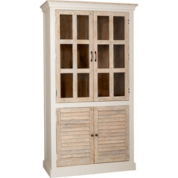 ΞΥΛΙΝΗ ΔΙΠΛΗ ΡΑΦΙΕΡΑ ΜΕ ΓΥΑΛΙ 105x45x200EK