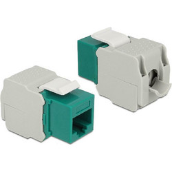 DeLock Keystone Module RJ45 jack to LSA Cat.6 UTP Green