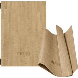 Next μενού εστιατορίου εύκαμπτο Ecoleather cork κρυφό λάστιχο 22,5x32x0,15εκ. πάχος. 2 όψεων μπεζ Δυνατότητα εκτύπωσης