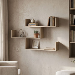 Ραφιέρα τοίχου Tiber pakoworld sonoma 120x22x67εκ - PAKOWORLD