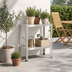 Τραπέζι φύτευσης 60 x 40 x 80 εκ Ανοξείδωτο Ατσάλι Ασημί 8014873
