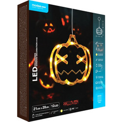 Διακοσμητικό Παραθύρου Modee Halloween LED Κολοκύθα (Υ21x20mm)