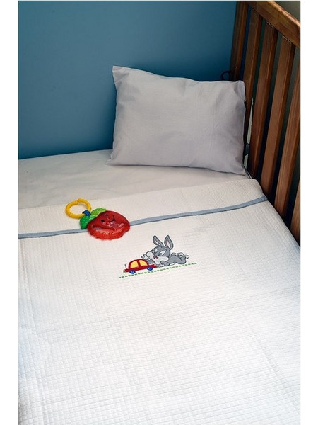 Baby Oliver Looney Tunes Des 31B Κουβέρτα Αγκαλιάς Πικέ 80x100 Λευκή