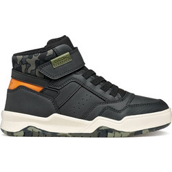 Geox Παιδικά Sneakers Μποτάκια Μαύρα J367RF0MEMNC9056