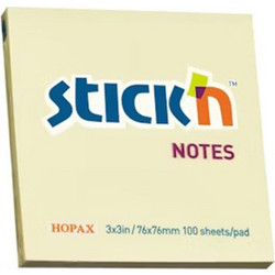 Stick'N Αυτοκόλλητα Χαρτάκια Σημειώσεων 100φ 7.5x7.5εκ. 21007