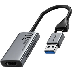 CABLETIME video capture CT-ACHC3-AG, HDMI/USB & USB-C, 4K/30Hz, γκρι
