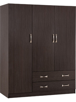 HomeMarkt Τρίφυλλη Ντουλάπα Ρούχων Carly Zebrano 150x55x180cm HM384.01