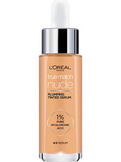 L'Oreal Paris True Match Nude Plumping Tinted Serum 4-5 Medium Liquid Make Up 30ml