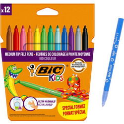 BIC Kid Couleur Σετ Μαρκαδόρων Ζωγραφικής 216010322, 12τμχ
