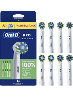 Oral-B Pro Cross Action White Ανταλλακτικές Κεφαλές Ηλεκτρικής Οδοντόβουρτσας 8τμχ