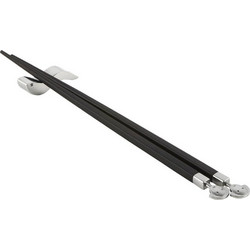 Chopsticks Anna (Σετ 2Τμχ) AM44SET1 24cm Inox-Black Alessi Ατσάλι,Ξύλο