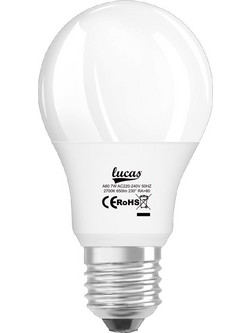 Lucas DIM611 (8596238081130) | Λάμπα Led Dimmable E27, 11W, χρώμα θερμό (3000Κ) 1100Lm
