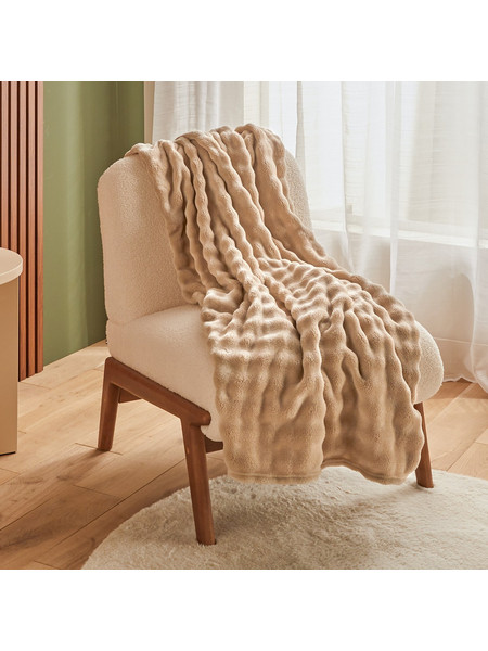Κουβέρτα Γούνινη Ημίδιπλη (180x230) A-S Zephy Beige 223384B