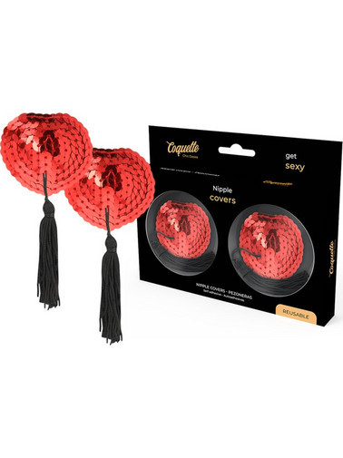 COQUETTE CHIC DESIRE NIPPLE COVERS RED