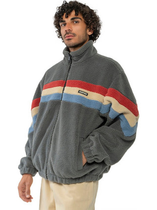 Kaotiko Wabi Sabi Ανδρικό Μπουφάν Fleece Γκρι AT011-01-W002