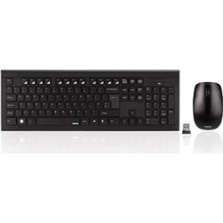 Hama Cortino Wireless Black Ασύρματο Σετ Πληκτρολόγιο & Ποντίκι
