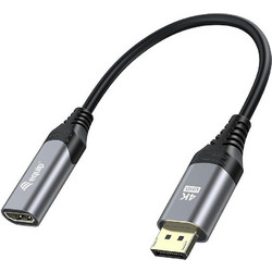 Καλώδιo DisplayPort Equip-HDMI 1.4 St/Bu 8K/60Hz gray (0,15m)