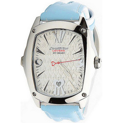 Chronotech Γυναικείο Ρολόι με Γαλάζιο Δερμάτινο Λουράκι CT7696L-15