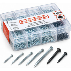 BLACK+DECKER Σετ Καρφιών 1125 Τεμαχίων σε Κασετίνα BXCHSF7054