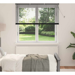 vidaXL Βενετσιάνικη Σκίαση Μαύρο 150 x 150 cm 25 mm PVC