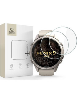 Tech-Protect Szklo Hartowane Glass FIT+ 2-Pack Garmin Fenix 9 Pro (43 MM) CLEAR