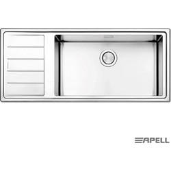 Apell Linear Plus LNP1161 Ένθετος Νεροχύτης Inox Σατινέ Αριστερά 116x50cm