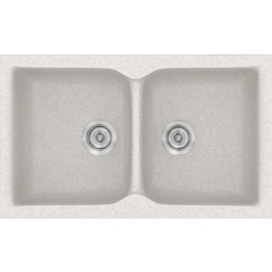 Sanitec Classic 340 Υποκαθήμενος Νεροχύτης Γρανίτη Ματ Metallic Ice 78x50cm