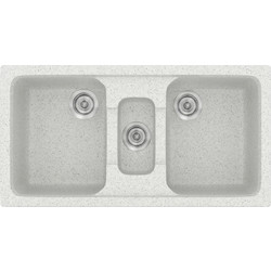 Sanitec Classic 325 Επικαθήμενος Νεροχύτης Γρανίτη Ματ Granite White 97x51cm