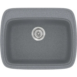 Sanitec Classic 313 Επικαθήμενος Νεροχύτης Γρανίτη Ματ Metallic Silver 58x50cm