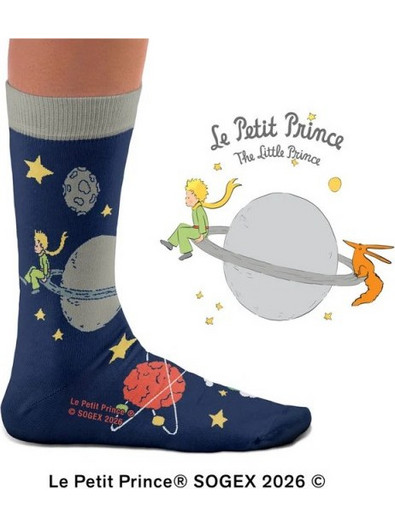 Sock Affairs Ο Μικρός Πρίγκιπας Ανδρικές Κάλτσες Ψηλές με Σχέδια Navy Μπλε