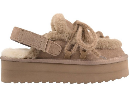 COLORS OF CALIFORNIA Γυναικεία Slides SABOT WITH LACES - Μπεζ