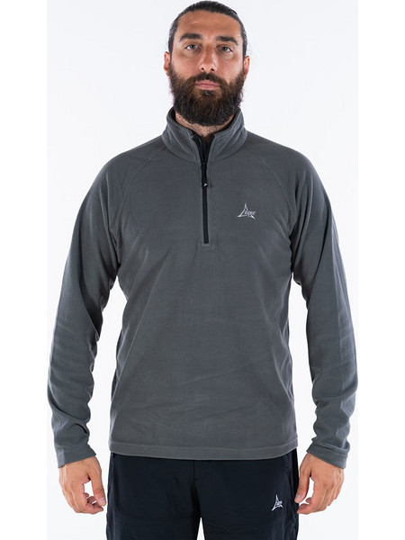 APU API ΑΝΔΡΙΚΟ FLEECE HALF ZIP CHARCOAL/GREY
