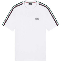 EA7 ITALIAN SPIRIT COTTON-JERSEY CREW-NECK T-SHIRT ΜΠΛΟΥΖΑ 7M001861AF12503-U0002-WHITE