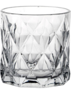 TNS Σετ Ποτήρια Ουίσκι Γυάλινα Triangle 370ml 6τμχ