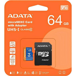 Adata Premier microSDXC 64GB Class 10 U1 V10 UHS-I A1 + Adapter