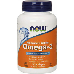 Now Foods Omega-3 Ιχθυέλαιο 1000mg 100 Μαλακές Κάψουλες