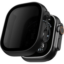 Tech-Protect Defense Privacy Πλαστική Θήκη Tempered Glass για Apple Watch Ultra 49mm Μαύρη