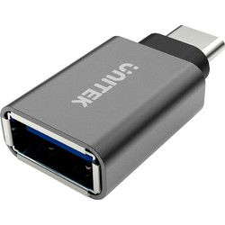 Unitek Y-A025CGY Μετατροπέας USB-C male σε USB-A female Γκρι