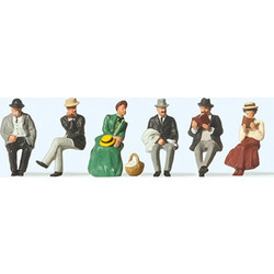 Preiser 12190 Seated Travellers Around 1900 H0 1/87