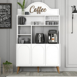 Έπιπλο Bar - Καφέ Lyon 120 - White, Walnut 845Hct5816 (120x202x35)